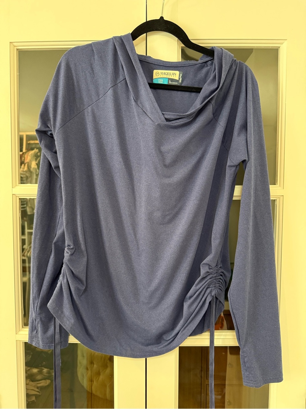 Magellan Outdoors Women’s Long-Sleeve Ruched Hoodie -  Blue